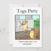 Funny Toga Party-uitnodigingen Kaart (Voorkant)