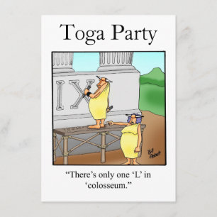 Funny Toga Party-uitnodigingen Kaart