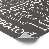 Funny Toilet Brown Grey Bathroom Sign Print (Hoek)