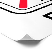 Funny Toilet Instructions White Poster (Hoek)