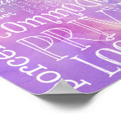 Funny Toilet Paars Pink Waterverf Bathroom Sign. Poster (Hoek)