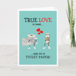 Funny Toilet Paper True Love Valentijnsdag Feestdagen Kaart