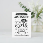 Funny Toilet Quote Sit Down If You Can’t Aim Briefkaart (Staand voorkant)