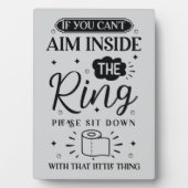 Funny Toilet Quote Sit Down If You Can’t Aim Fotoplaat (voorkant)