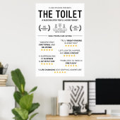 Funny Toilet Reviews Poster (Thuiskantoor)