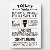 Funny Toilet Rules Bathroom Restroom Humor Fotoplaat (voorkant)