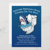 Funny Toilet Shark Birthday Kaart (Voorkant / Achterkant)