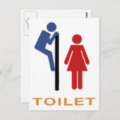 Funny Toilet Sign. Briefkaart (Voorkant / Achterkant)