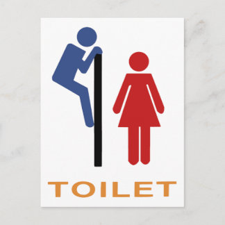 Funny Toilet Sign. Briefkaart