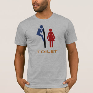 Funny Toilet Sign. T-shirt