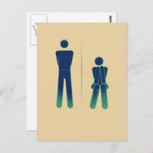 Funny Toilet-teken Briefkaart (Voorkant / Achterkant)