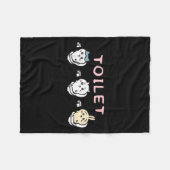 Funny Toilet Time Chikawa Meme Fleece Deken (Voorkant (Horizontaal))