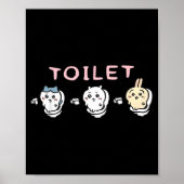 Funny Toilet Time Chikawa Meme  Poster (Voorkant)