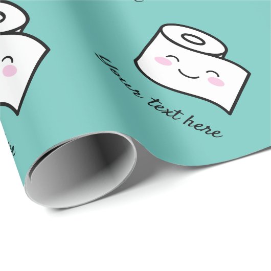 Funny toiletpaper cartoon design op maat cadeaupapier (Rol Hoek)