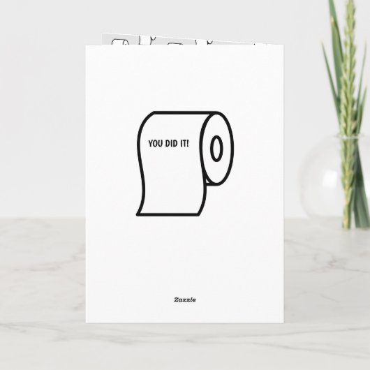 Funny toiletpapier roll High School Afstuderen Kaart (Achterkant)