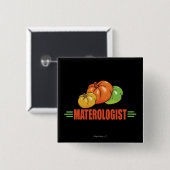 Funny Tomaten Vierkante Button 5,1 Cm (Voorkant /achterkant)