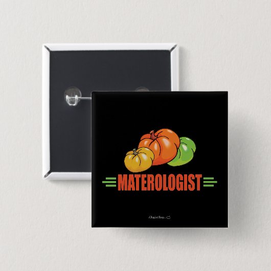 Funny Tomaten Vierkante Button 5,1 Cm (Voorkant /achterkant)