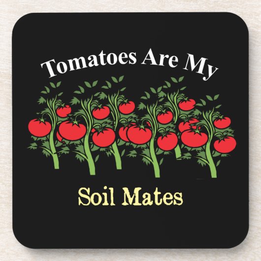 Funny Tomaten zijn mijn bodemgenoten Bier Onderzetter (Voorkant)