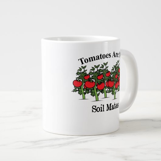 Funny Tomaten zijn mijn bodemgenoten Grote Koffiekop (Voorkant rechts)