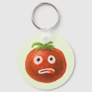 Funny Tomato Character Sleutelhanger