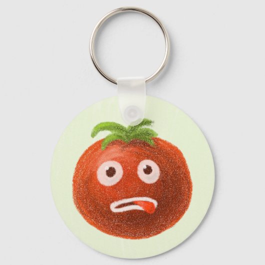 Funny Tomato Character Sleutelhanger (Voorkant)
