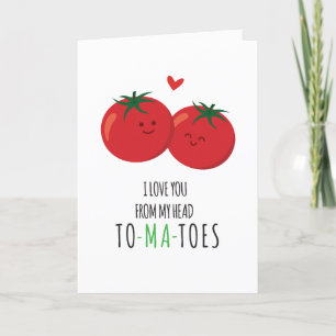 Funny Tomato Valentijnsdag Romantic Kaart