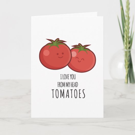 Funny Tomato Valentijnsdag Romantic Kaart (Voorkant)