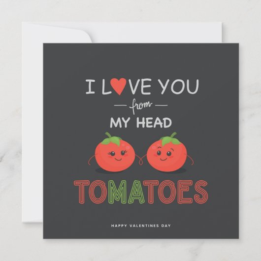 Funny Tomato Valentijnsdag Romantic Kaart (Voorkant)