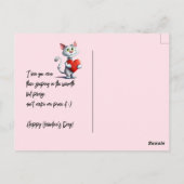 Funny Tomcat die een groot hart houdt Briefkaart (Achterkant)