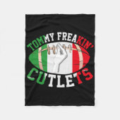 Funny Tommy Freakin' Cutlets New Jersey Italy Flag Fleece Deken (Voorkant)