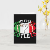 Funny Tommy Freakin' Cutlets New Jersey Italy Flag Kaart (Gele Bloem)