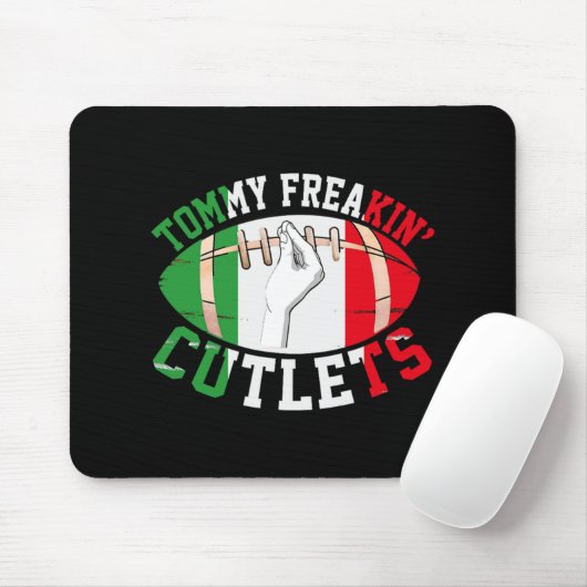 Funny Tommy Freakin' Cutlets New Jersey Italy Flag Muismat (Met muis)