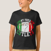 Funny Tommy Freakin' Cutlets New Jersey Italy Flag T-shirt (Voorkant)