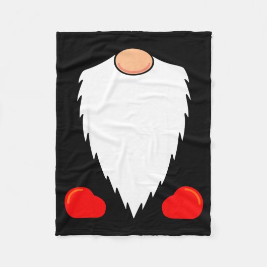 Funny Tomte Swedish Gnome Beard Christmas Yule Nis Fleece Deken (Voorkant)