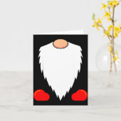 Funny Tomte Swedish Gnome Beard Christmas Yule Nis Kaart (Gele Bloem)