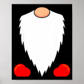 Funny Tomte Swedish Gnome Beard Christmas Yule Nis Poster (Voorkant)