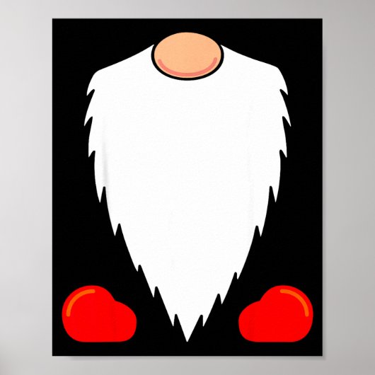 Funny Tomte Swedish Gnome Beard Christmas Yule Nis Poster (Voorkant)