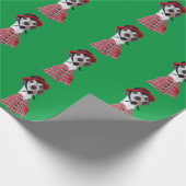 Funny Tongue Italy Greyhound Dog Wrapping Paper Cadeaupapier (Hoek)