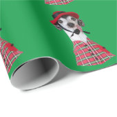 Funny Tongue Italy Greyhound Dog Wrapping Paper Cadeaupapier (Rol Hoek)