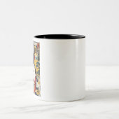 Funny Tongue Out Face door Toyohara Kunichika Tweekleurige Koffiemok (Center)