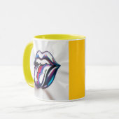 Funny Tongue Out Lips Mug Design Mok (Voorkant links)
