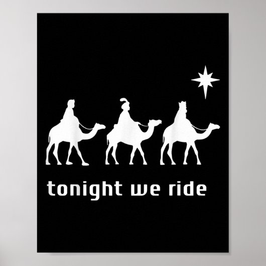 Funny Tonight We Ride Tee Shirt - Uni - Black - Sm Poster (Voorkant)