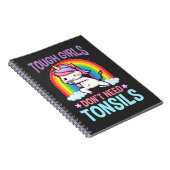 Funny Tonsil Removal Unicorn Kind Tonsillectomie Notitieboek (Rechterzijde)
