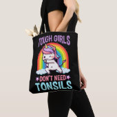 Funny Tonsil Removal Unicorn Kind Tonsillectomie Tote Bag (Dichtbij)