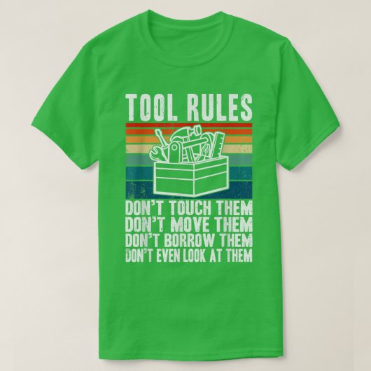 Funny Tool Rules Car Mechanic T-shirt (Design voorkant)