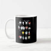 Funny Tooth Design Dentist Teeth Dental Koffiemok (Links)