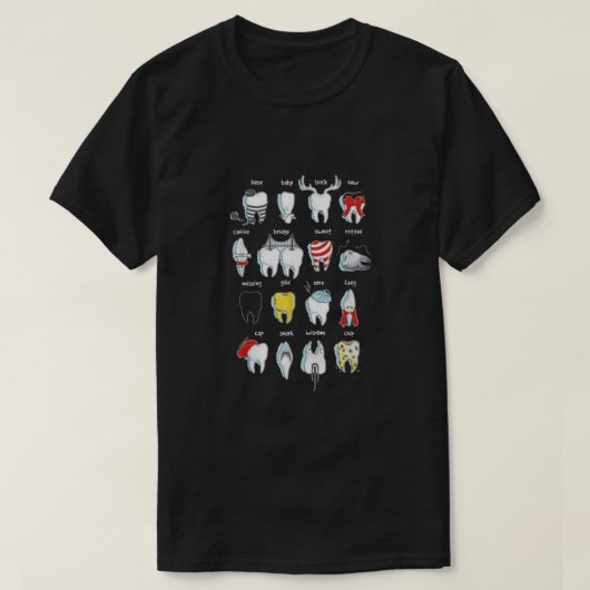 Funny Tooth Design Dentist Teeth Dental T-shirt (Design voorkant)