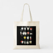 Funny Tooth Design Dentist Teeth Dental Tote Bag (Achterkant)