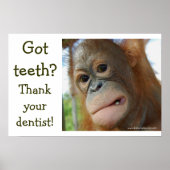 Funny Tooth Gratitude Poster (Voorkant)