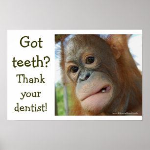 Funny Tooth Gratitude Poster